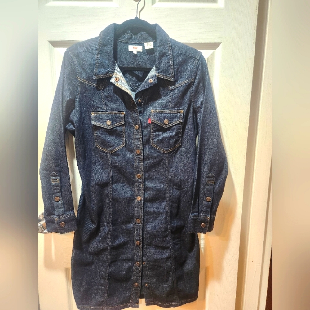 Levis denim tailored button-down dress